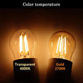 Flash Deals G45 4w Retro Edison Filament Bulb E14 E27 Bombillas 220v Vintage Lamp 6pcs/lot Gold Clear Glass Inner Decoration - Fashionner